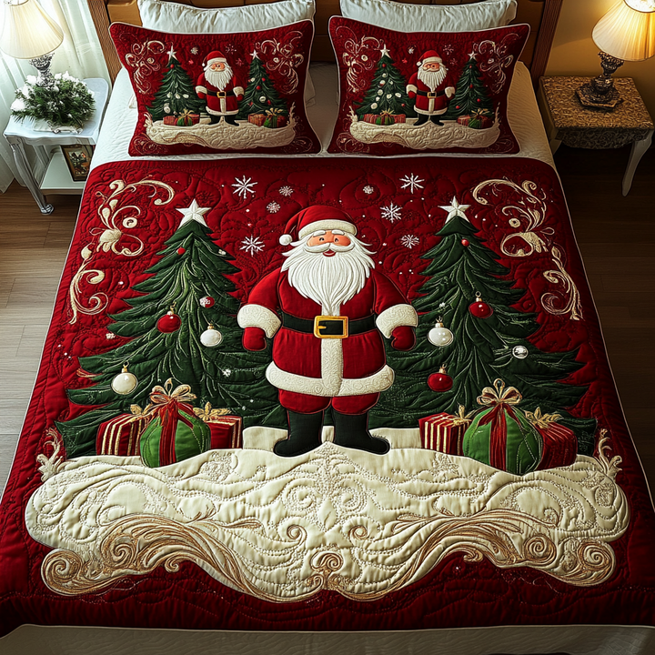 Christmas Eve 3-Piece Quilted Bedding Set