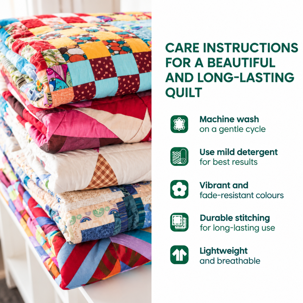 Care instructions for a beautiful and long-lasting quilt