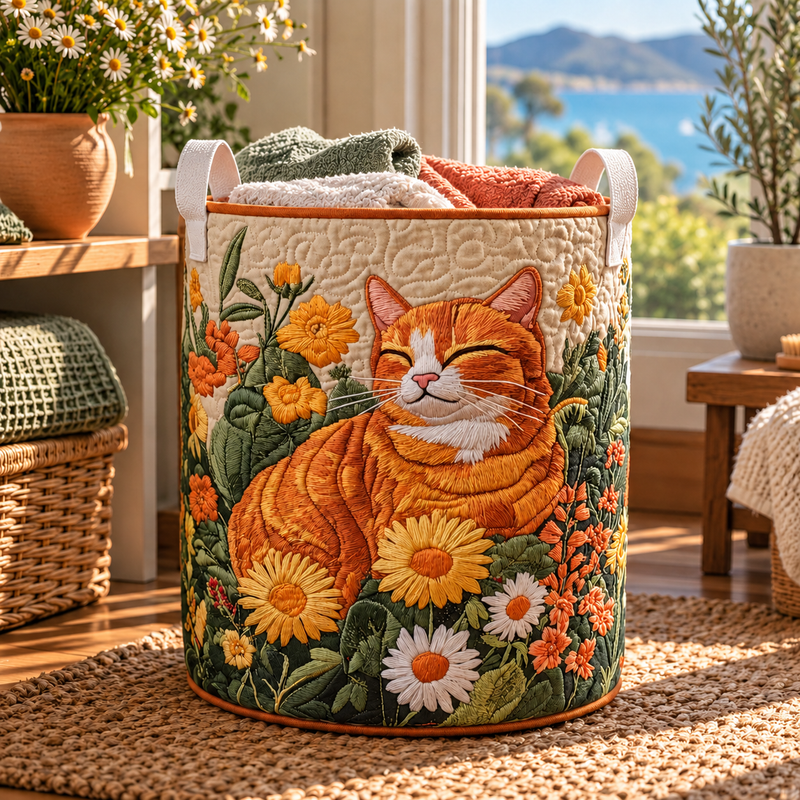 Forest Cat Laundry Basket