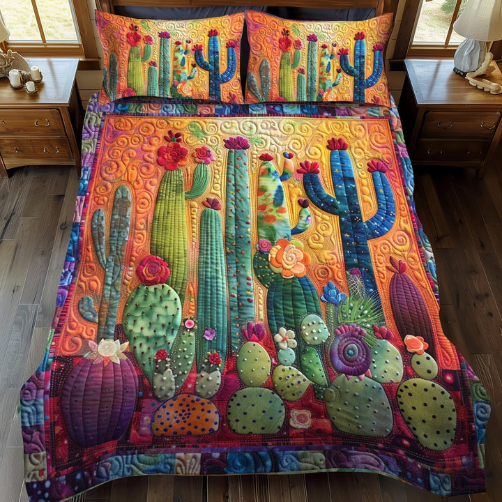 Cactus Quilted Bedding Set