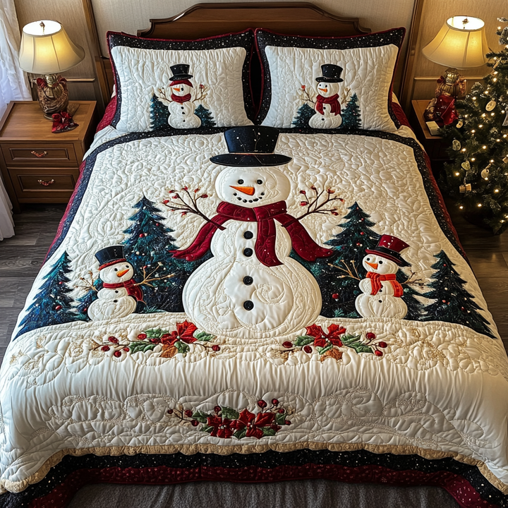 Christmas 3-Piece Quilted Bedding Set