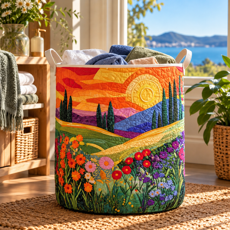 Spring Meadow Laundry Basket