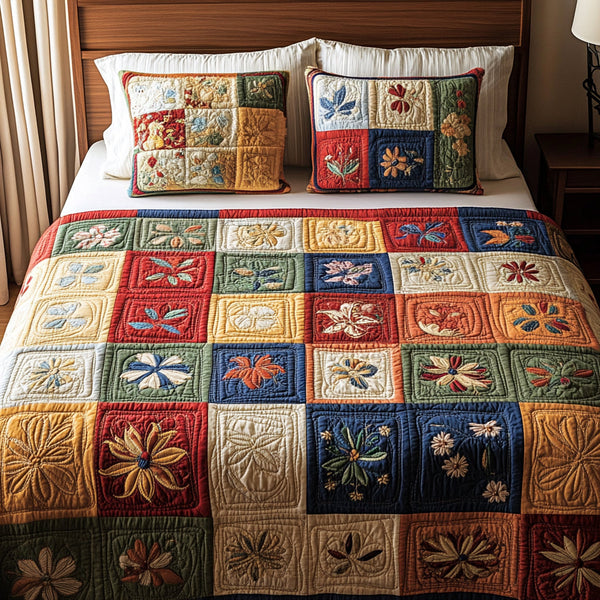 Patchwork 3-Piece Quilted Bedding Set