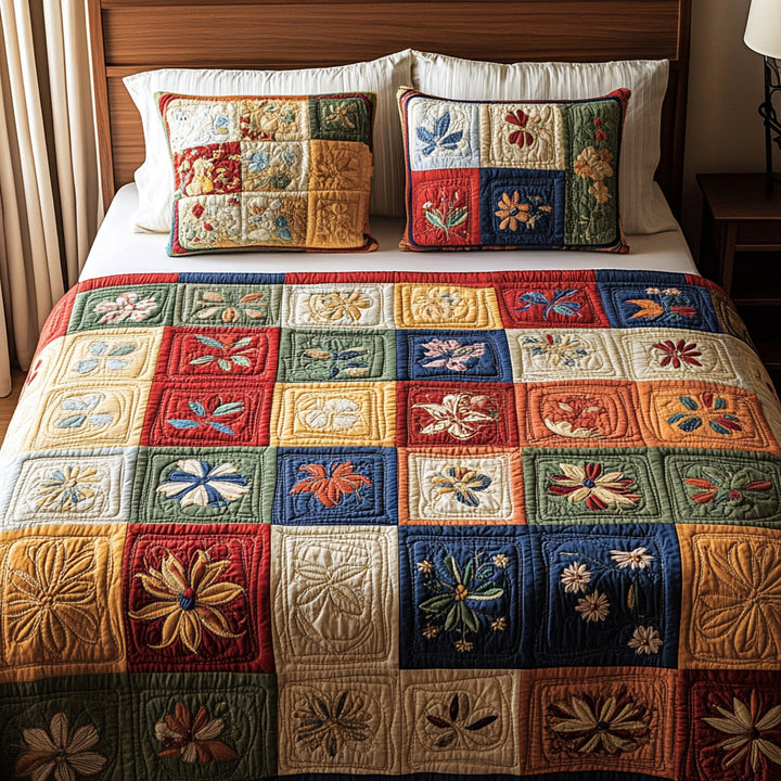 Patchwork 3-Piece Quilted Bedding Set