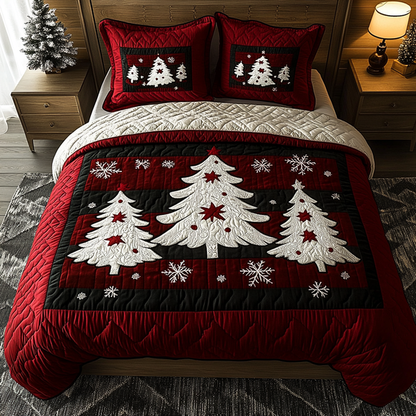 Christmas 3-Piece Quilted Bedding Set