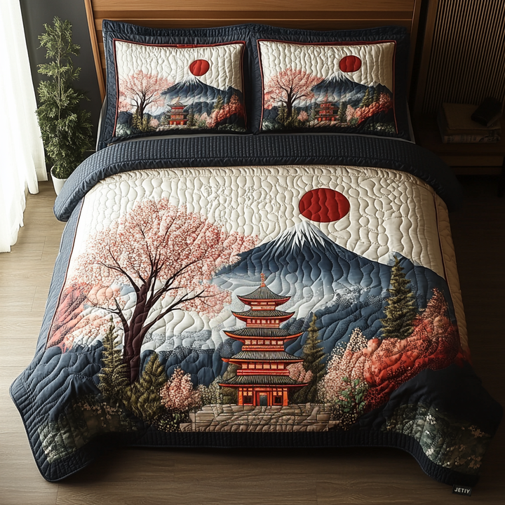 Japan 3-Piece Quilted Bedding Set