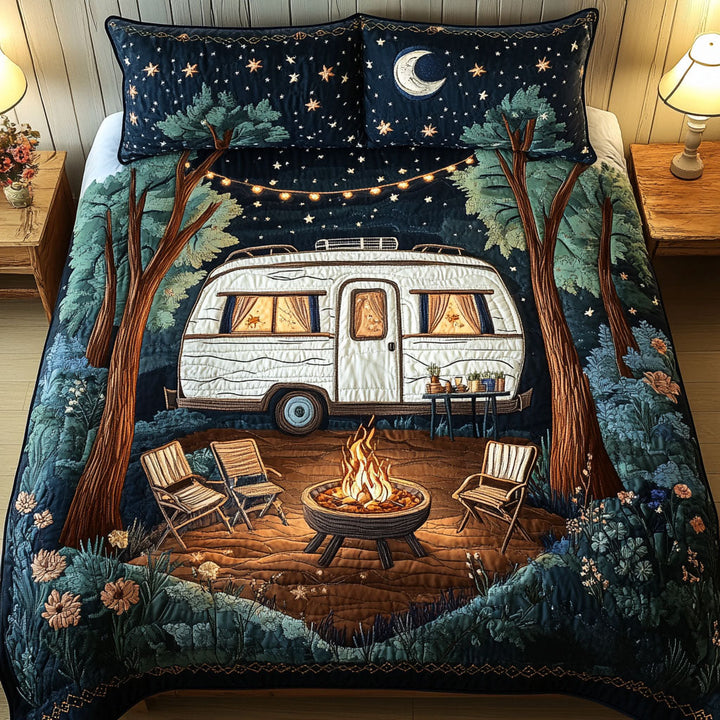 Moonlit Camper 3-Piece Quilted Bedding Set