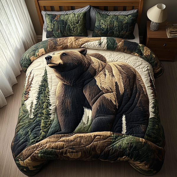 Bear Quilted Bedding Set