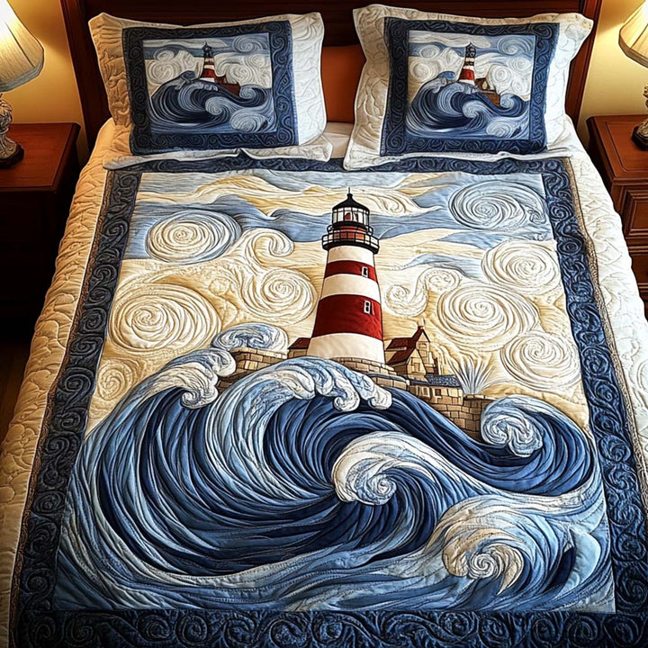 Serene Sands 3-Piece Quilted Bedding Set