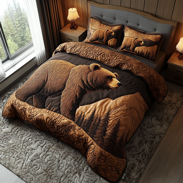 Bear Quilted Bedding Set