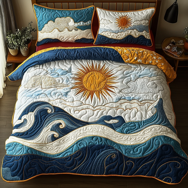 Sunshine 3-Piece Quilted Bedding Set