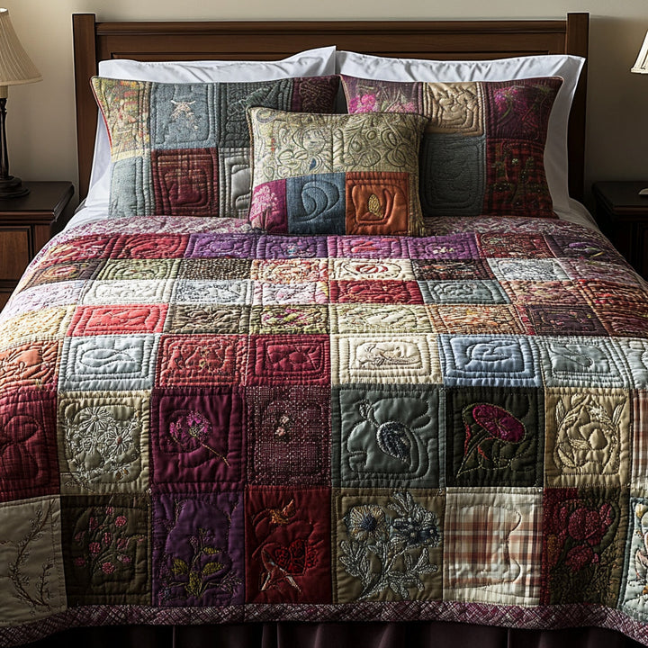 Patchwork 3-Piece Quilted Bedding Set