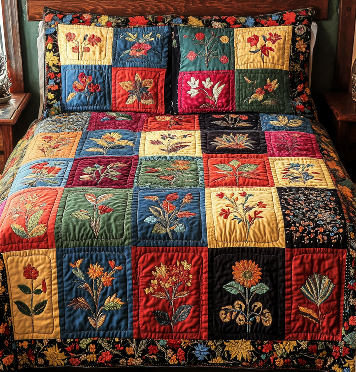 Vintage Charm 3-Piece Quilted Bedding Set