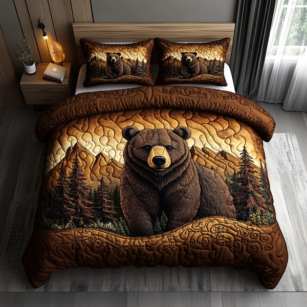 Bear Quilted Bedding Set