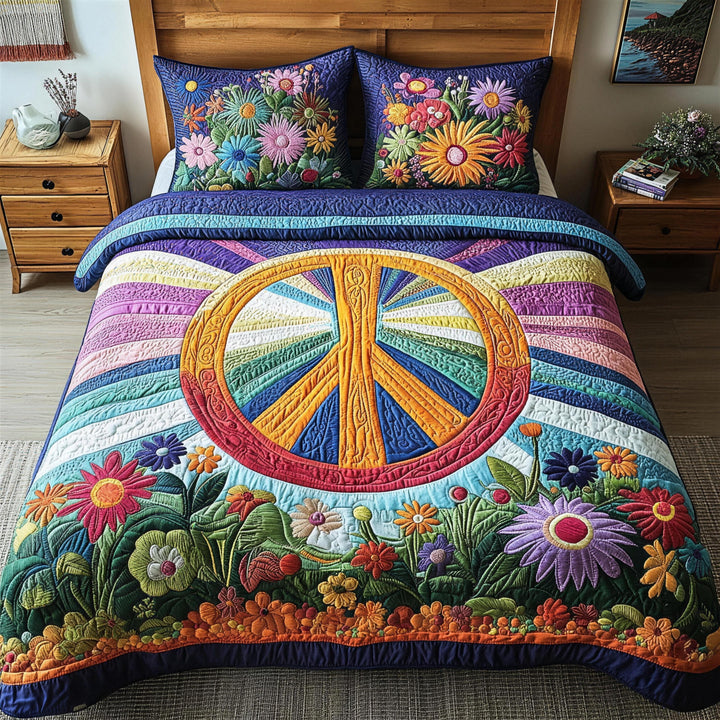 Tie Dye Dreams 3-Piece Quilted Bedding Set